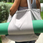 Gym bag with yoga mat holder