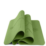 Yoga mat with markings