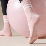Pink yoga socks