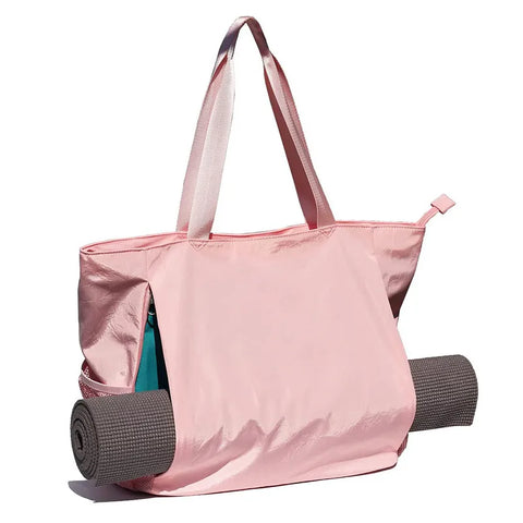 Bag with yoga mat holder