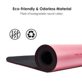 Yoga mat with position lines