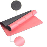 Yoga mat with position lines