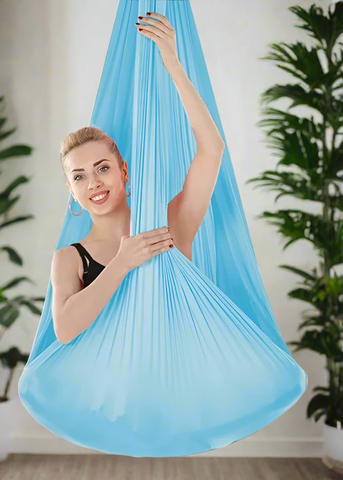 Hanging yoga hammock
