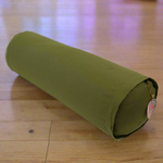 Round yoga bolster green
