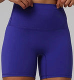 Navy blue yoga shorts