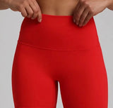 Red yoga leggings