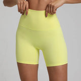 Yellow yoga shorts
