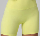 Yellow yoga shorts