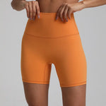 Orange yoga shorts