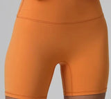 Orange yoga shorts