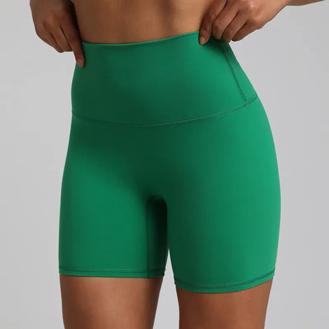 Green yoga shorts