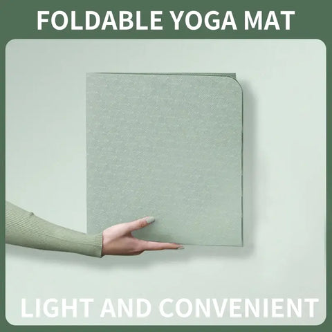 Folding travel yoga mat