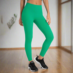 Green yoga leggings