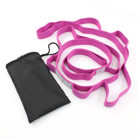 Yoga stretch straps with loops