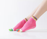 Pink yoga socks