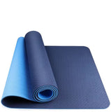 Rolled up yoga mat