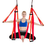 Red air yoga swing