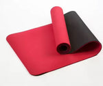 Black and red natural rubber yoga mat