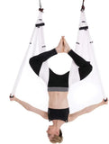 White yoga with hanging sheet
