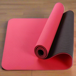 Black and red natural rubber yoga mat