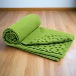 Green yoga microfibre towel