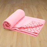 Pink slip-less yoga towel