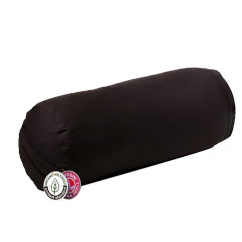 Black yoga bolster cushion