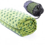Green yoga microfibre towel