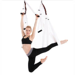 White yoga with hanging sheet