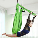 Green aerial yoga hammock