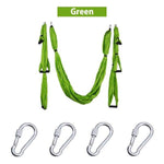 Green aerial yoga hammock
