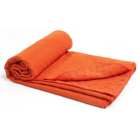 Orange yoga towel