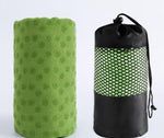 Green yoga microfibre towel