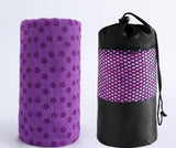 Grip dot Yoga towel purple