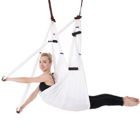 Yoga with hanging sheet