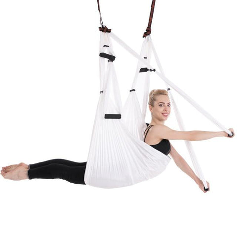Yoga with hanging sheet