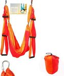 Red air yoga swing