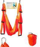Red air yoga swing
