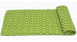 Green yoga microfibre towel